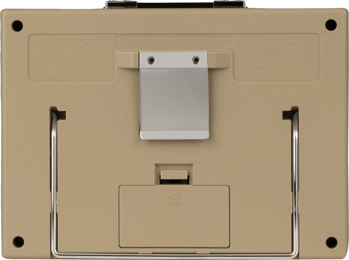 Fender 0234812082 Mini '65 Twin-Amp gitaarversterker 1W Blonde met 2x 3-inch speakers - achterkant