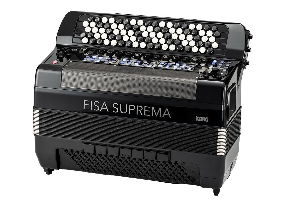 Korg Digitale accordeon, FISA SUPREMA, 92 knoppen, 120 bassen, Metallic Black