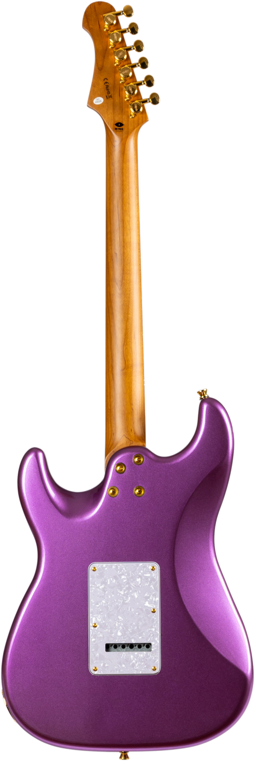 JET Guitars JS-480 VI G – elektrische gitaar – S-stijl HSS Violet/Goud hardware, palissander toets