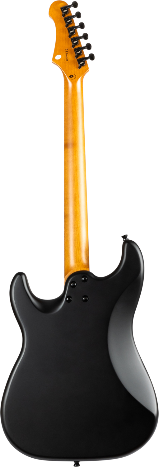 JET Guitars JS-400 MBK R – elektrische gitaar – S-stijl HH mat Zwart, palissander toets