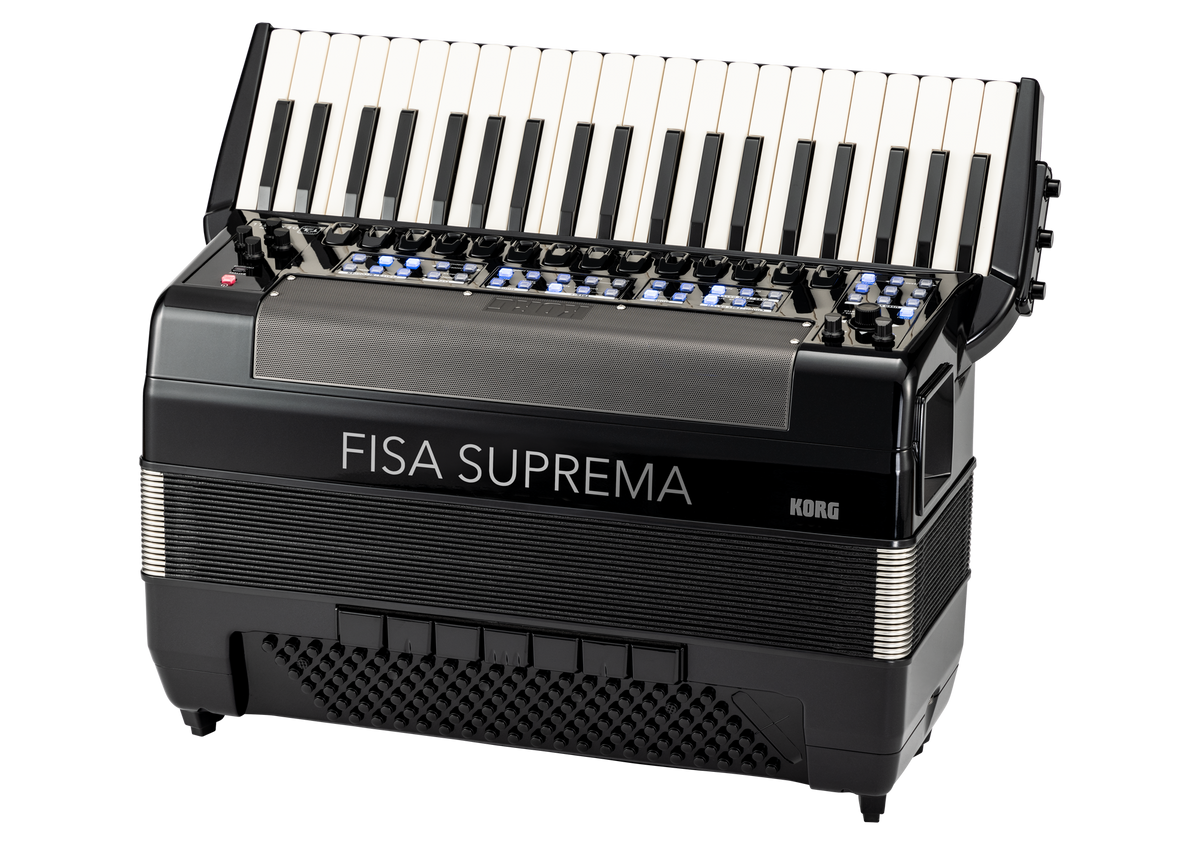 Korg Digitale accordeon, FISA SUPREMA, 41 toetsen, 120 bassen, Metallic Black