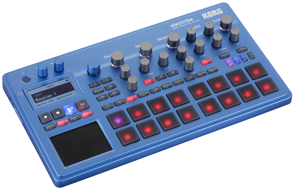 Korg Synthesizer, digitaal, ELECTRIBE2B, 400 Sounds, blauw