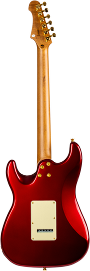 JET Guitars JS-480 WR G – elektrische gitaar – S-stijl HSS Wijnrood/Goud hardware, palissander toets