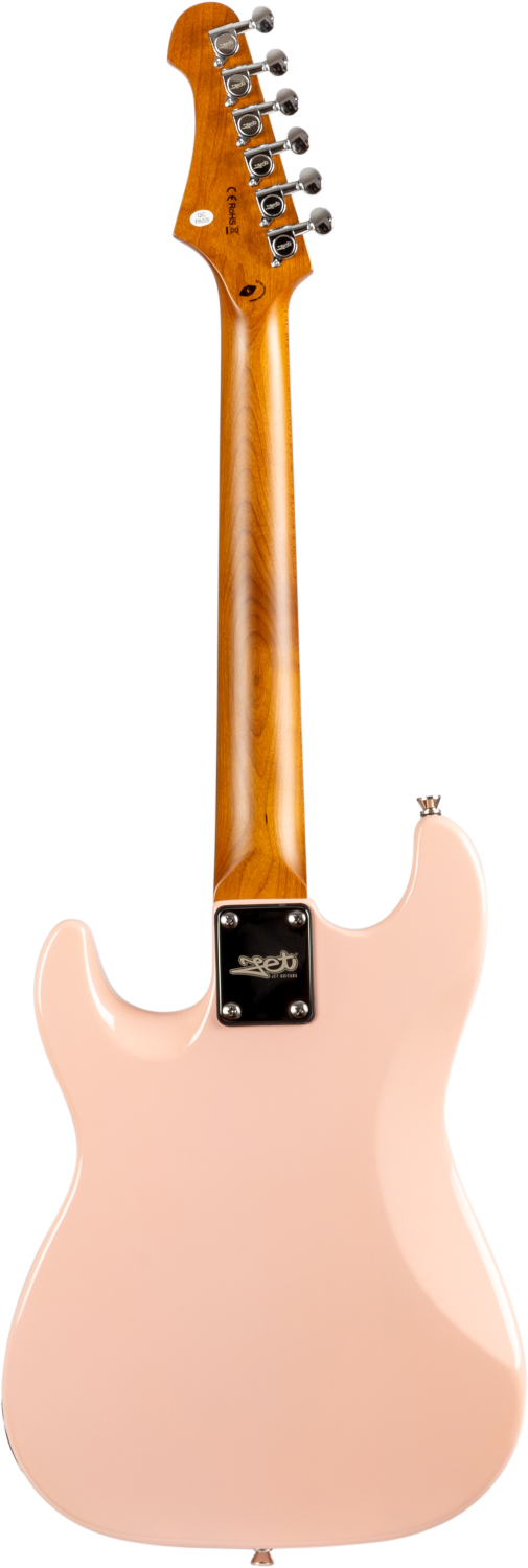 JET Guitars JS-300 MINI PK – elektrische gitaar – MINI S-stijl SSS Schelp Roze