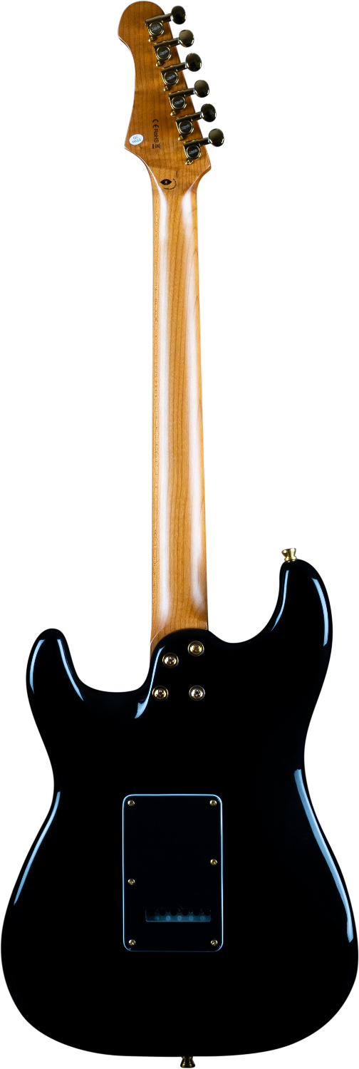 JET Guitars JS-400 BK G – elektrische gitaar – S-stijl HSS Goud hardware Zwart