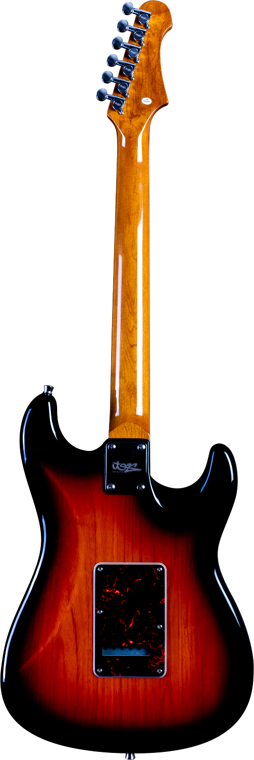JET Guitars JS-300 SB LH – elektrische gitaar – S-stijl SSS Linkshandig Sunburst