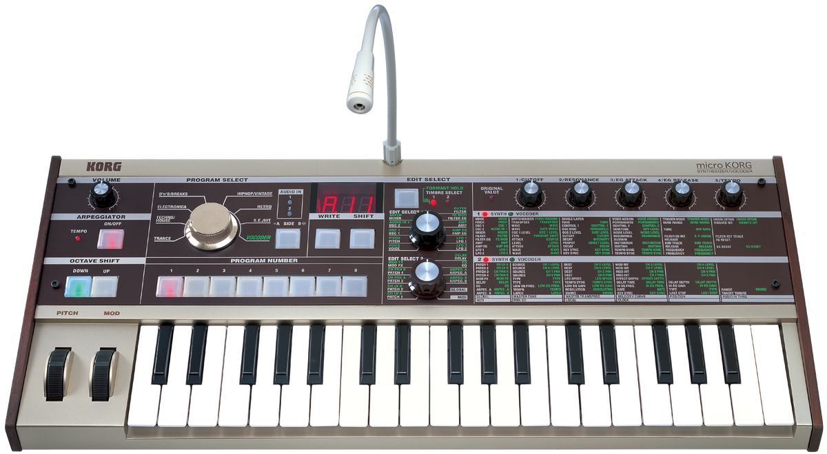 Korg Synthesizer, digitaal, microKORG, Vocoder, 37 toetsen