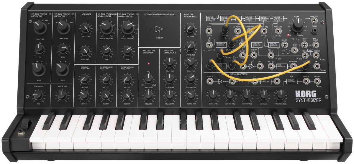 Korg Synthesizer, analoog MS-20 mini, 1-stemmig, 37 toetsen
