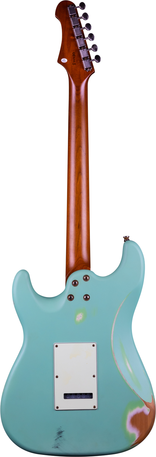 JET Guitars JS-400 RLC SFG – elektrische gitaar – S-stijl HSS 'relic' Zeegroen