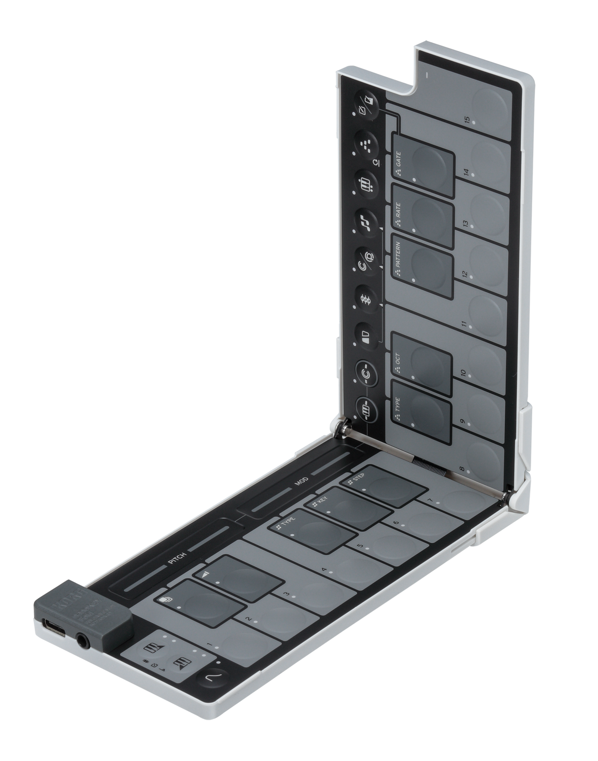 Korg USB-controller, nanoKEY Fold, 25 25 toetsen, Inklapbaar, wit, Ltd.