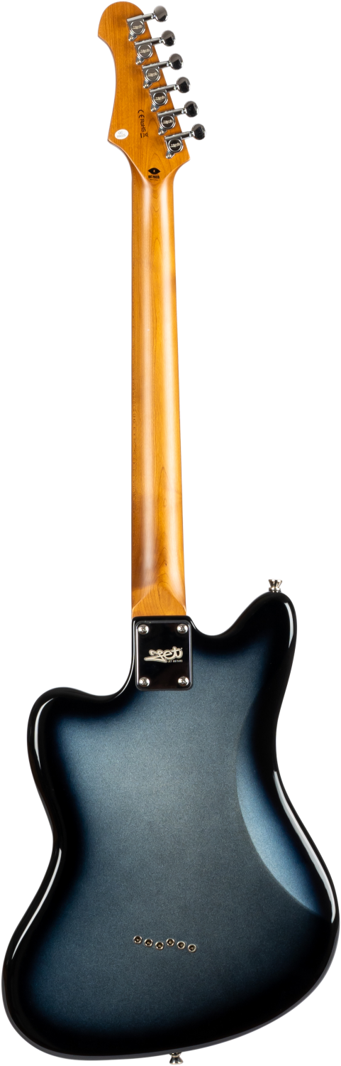 JET Guitars JJ-350 Baritone Moonburst – elektrische gitaar – J-stijl bariton-schaal H-P90 MoonBurst, palissander toets