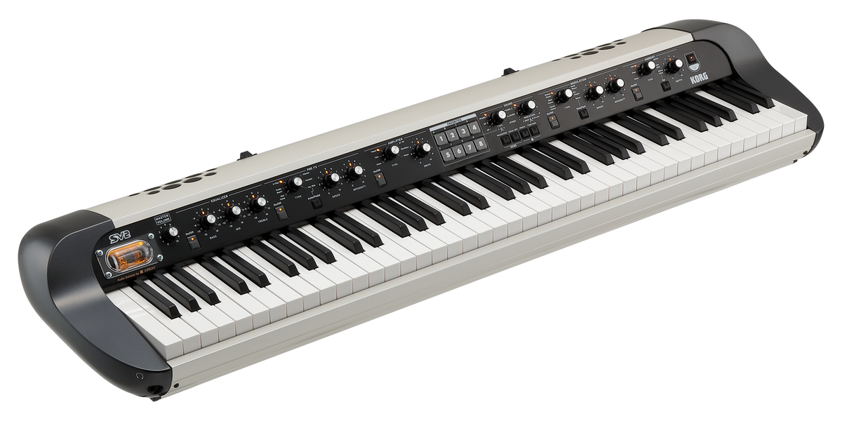 Korg Digitale Piano, SV2-73S, 73 toetsen (RH3), wit-metallic, met luidsprekers