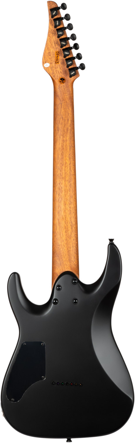 JET Guitars JS-507 BK Stygian – elektrische gitaar – S-stijl 7-snarige Stygian HH Satijn Zwart, palissander toets