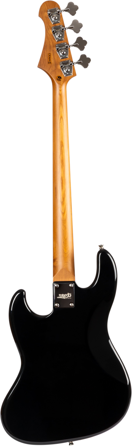 JET Guitars JJB-300 BK – elektrische basgitaar – JB-stijl Bas Zwart, palissander toets