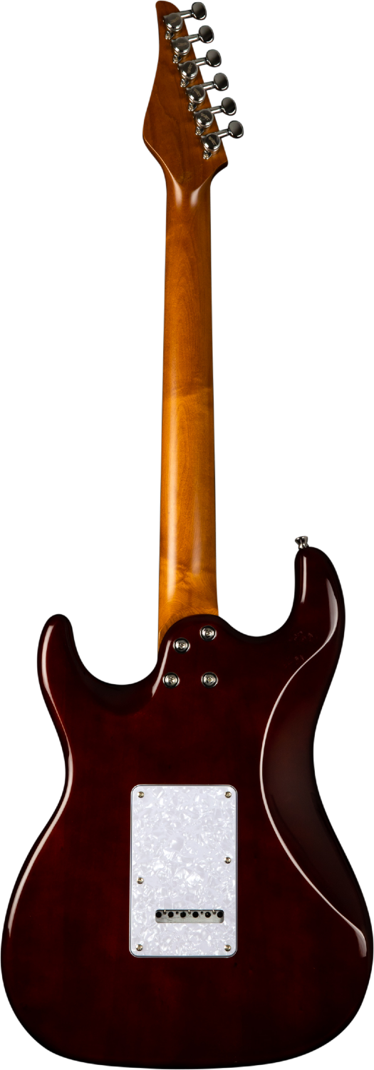 JET Guitars JS-450Q TB R – elektrische gitaar – S-stijl HSS transp. bruin, palissander toets