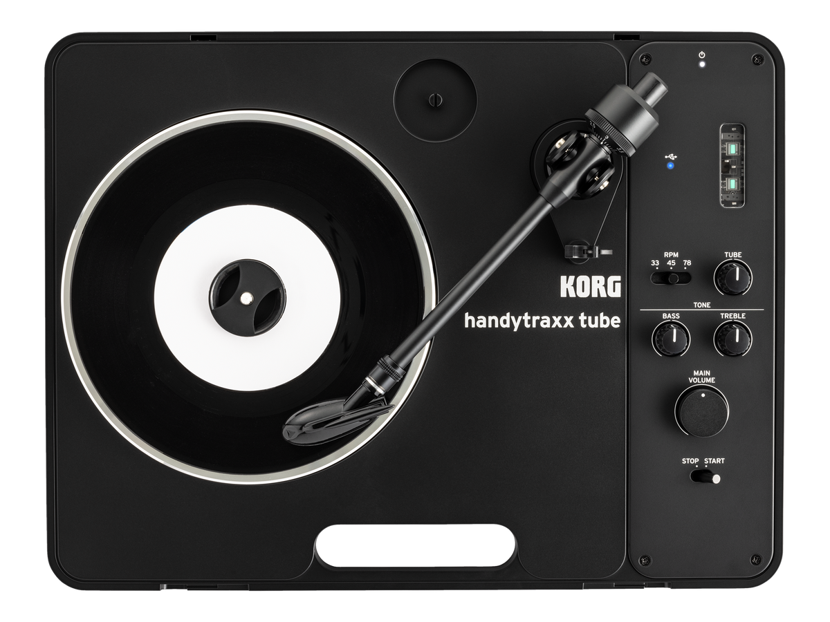 Korg Plattenspieler,handytraxx tube J ,Luidspreker,nutube,JICO,Batterij werking