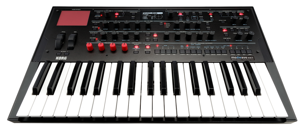 Korg synthesizer, digitaal, modwave mk II, Wavetable, 37 toetsen, 60 stemmen