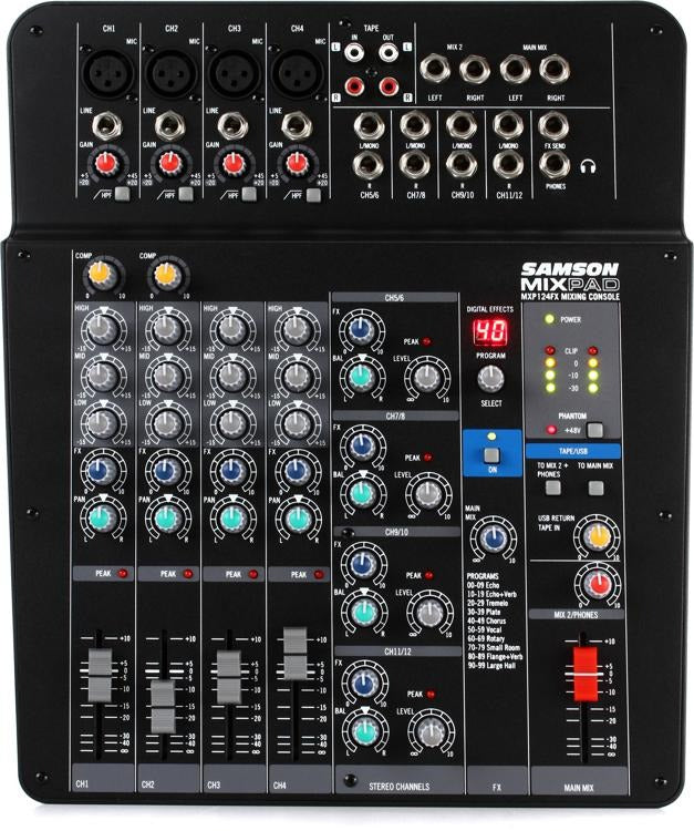 Samson mxp124fx – analoge mixer