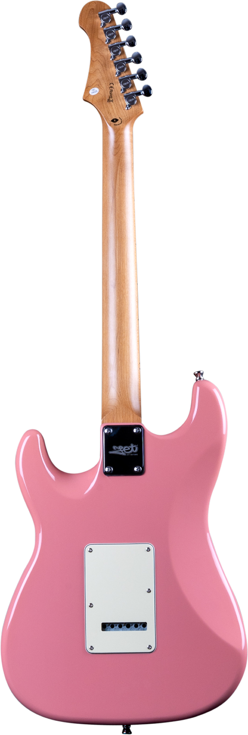 JET Guitars JS 300 BGD – elektrische gitaar – S-stijl SSS Bordeau roze