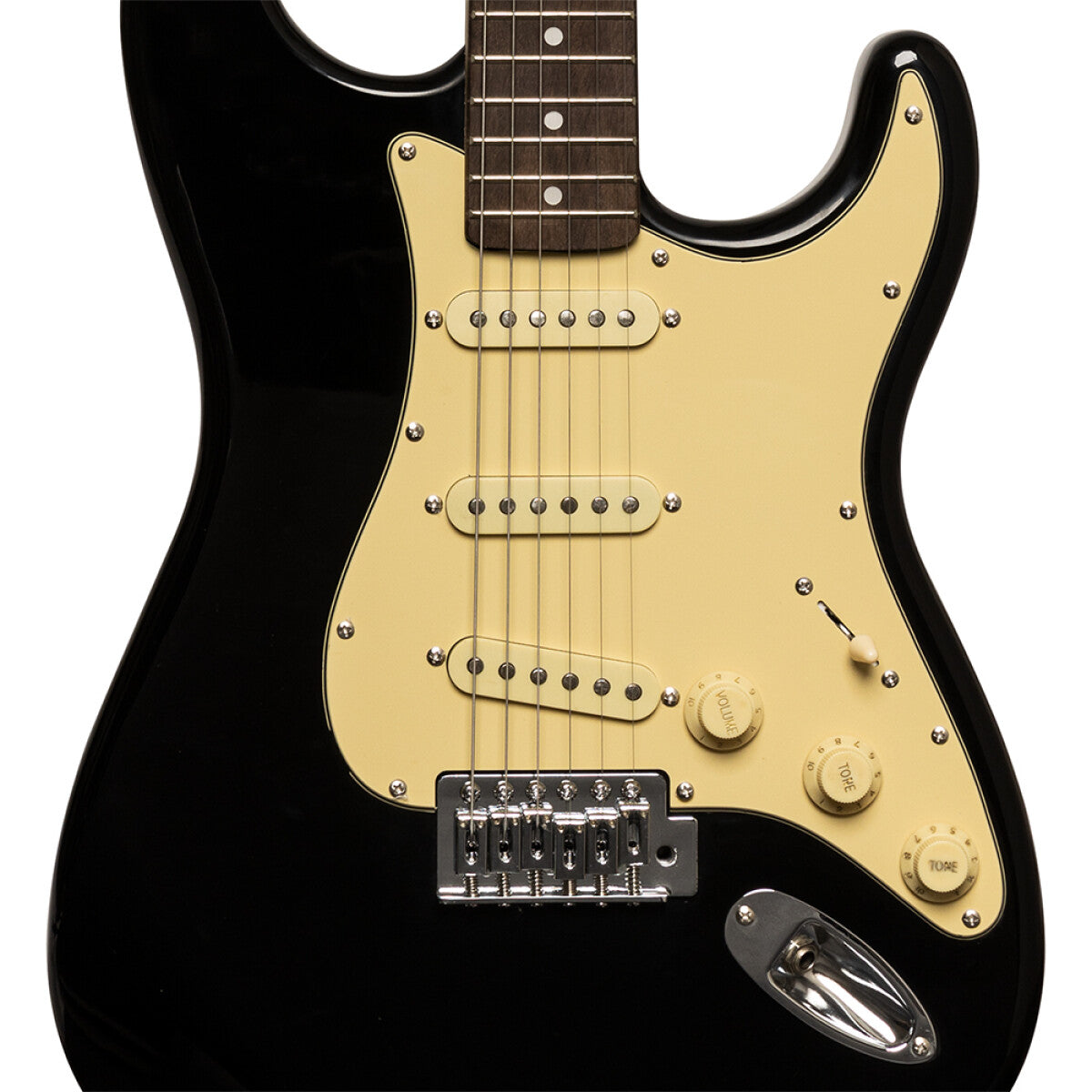 Stagg SES-30 BK S-style elektrische gitaar Brilliant Black