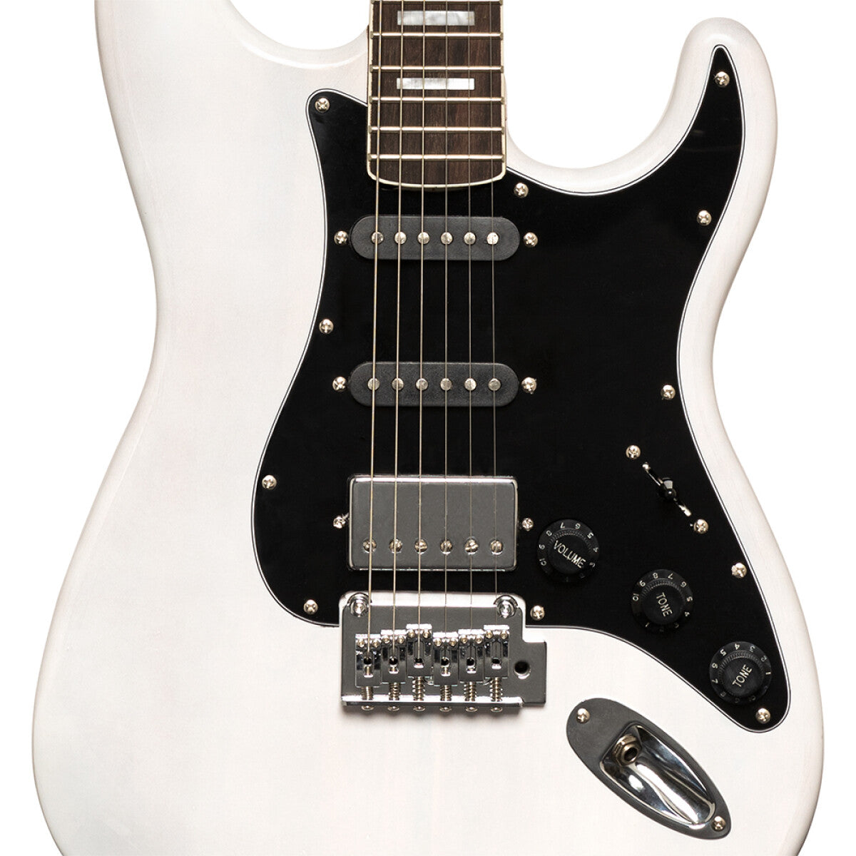 Stagg SES-60 WHB S-style elektrische gitaar White Blonde