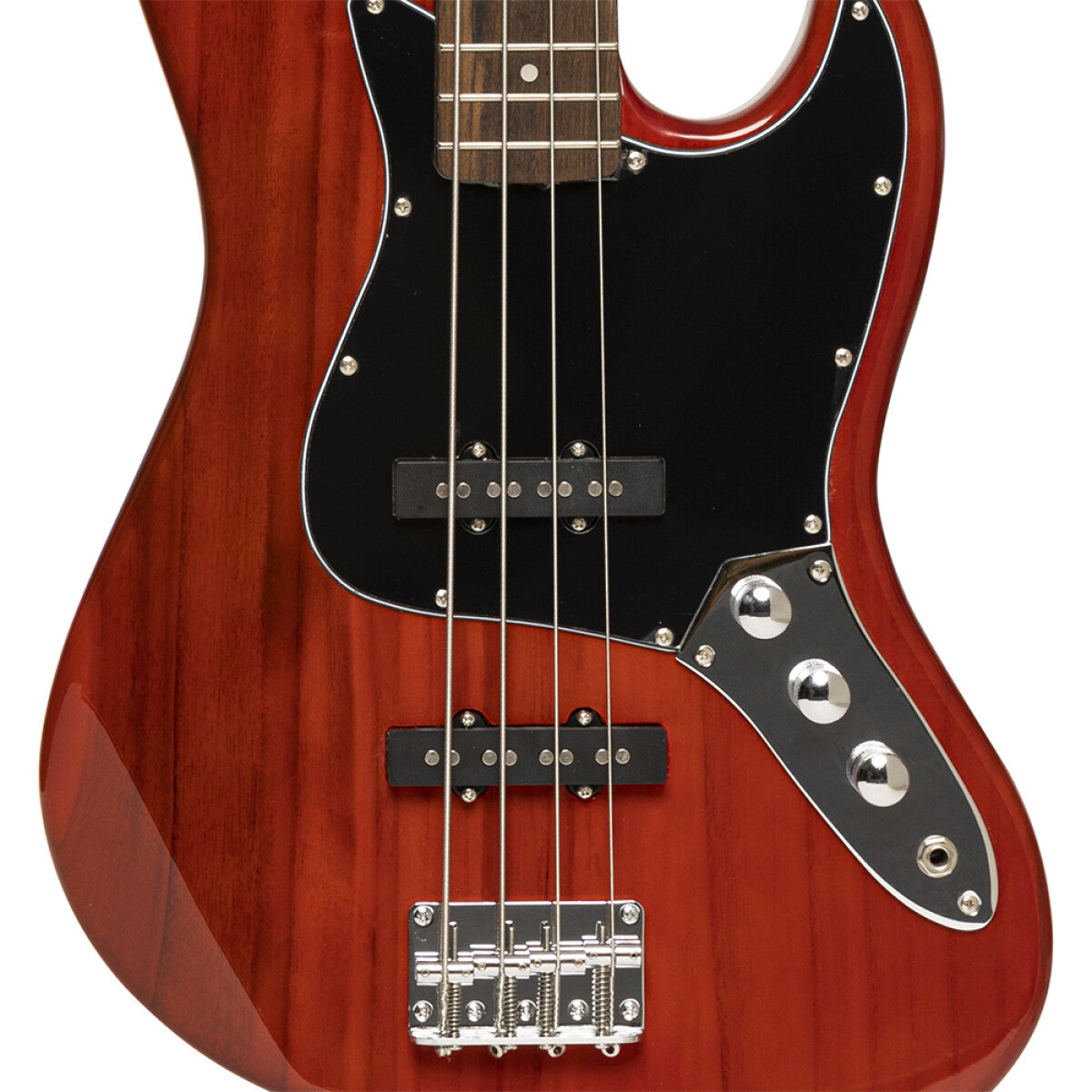 Stagg SBJ-30 STF RED elektrische basgitaar Fiesta Red
