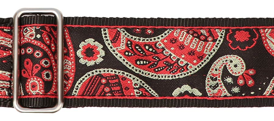 Gaucho GST-188-14 Traditional Series Gitaarband 2" jacquard geweven, leren slips, meerkleurig