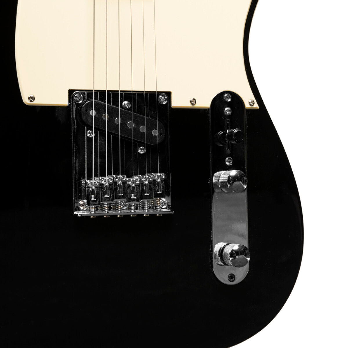 Stagg SET-STD BLK T-style elektrische gitaar Zwart