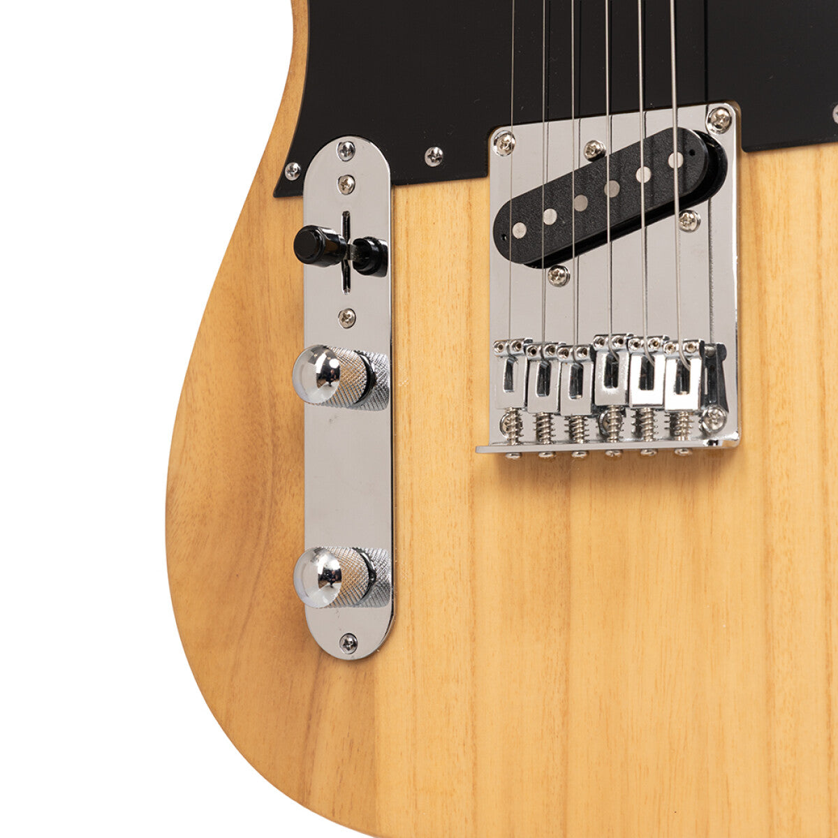 Stagg SET-STD NAT LH T-style elektrische gitaar linkshandig Naturel, Model: Linkshandig