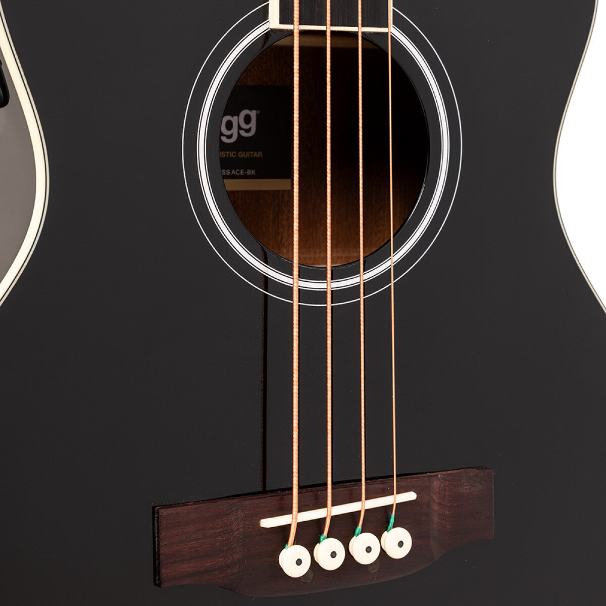 Stagg SA40BASS ACE-BK westerngitaar Zwart   finish: Hoogglans