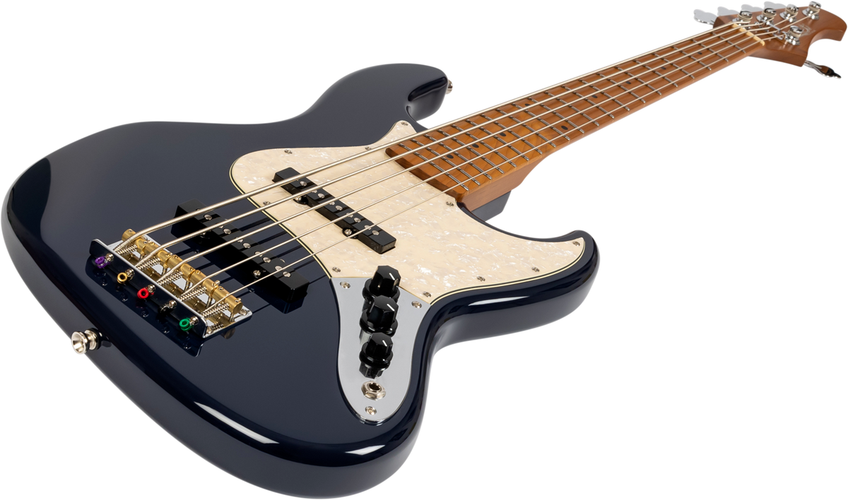 JET Guitars JJB-305 DBL, JB-Style 5-string Deep Blue – elektrische basgitaar – JB-Stijl 5-snarige Diepblauw