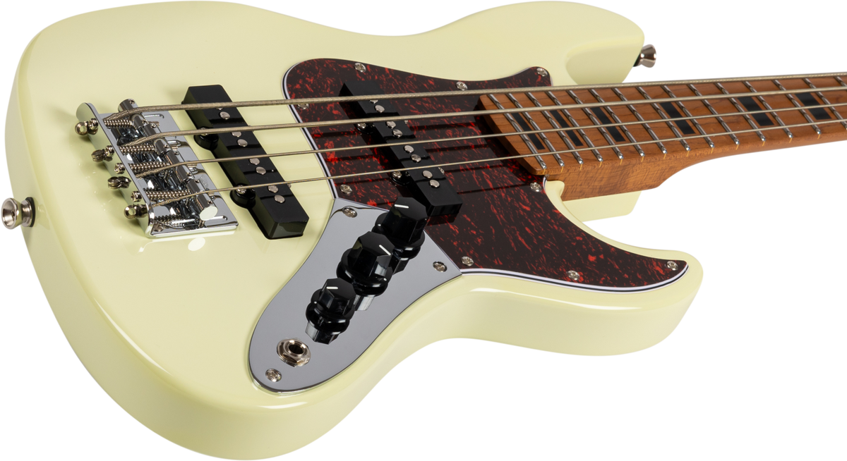 JET Guitars JB-300 OW – elektrische basgitaar – Reis Bas, Wit