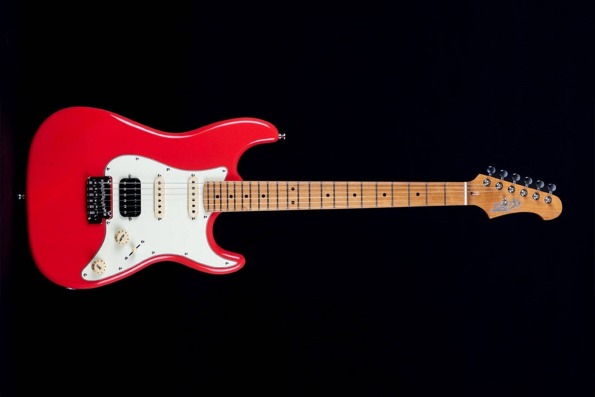 JET Guitars JS-400 CRD – elektrische gitaar – S-stijl HSS Koraalrood