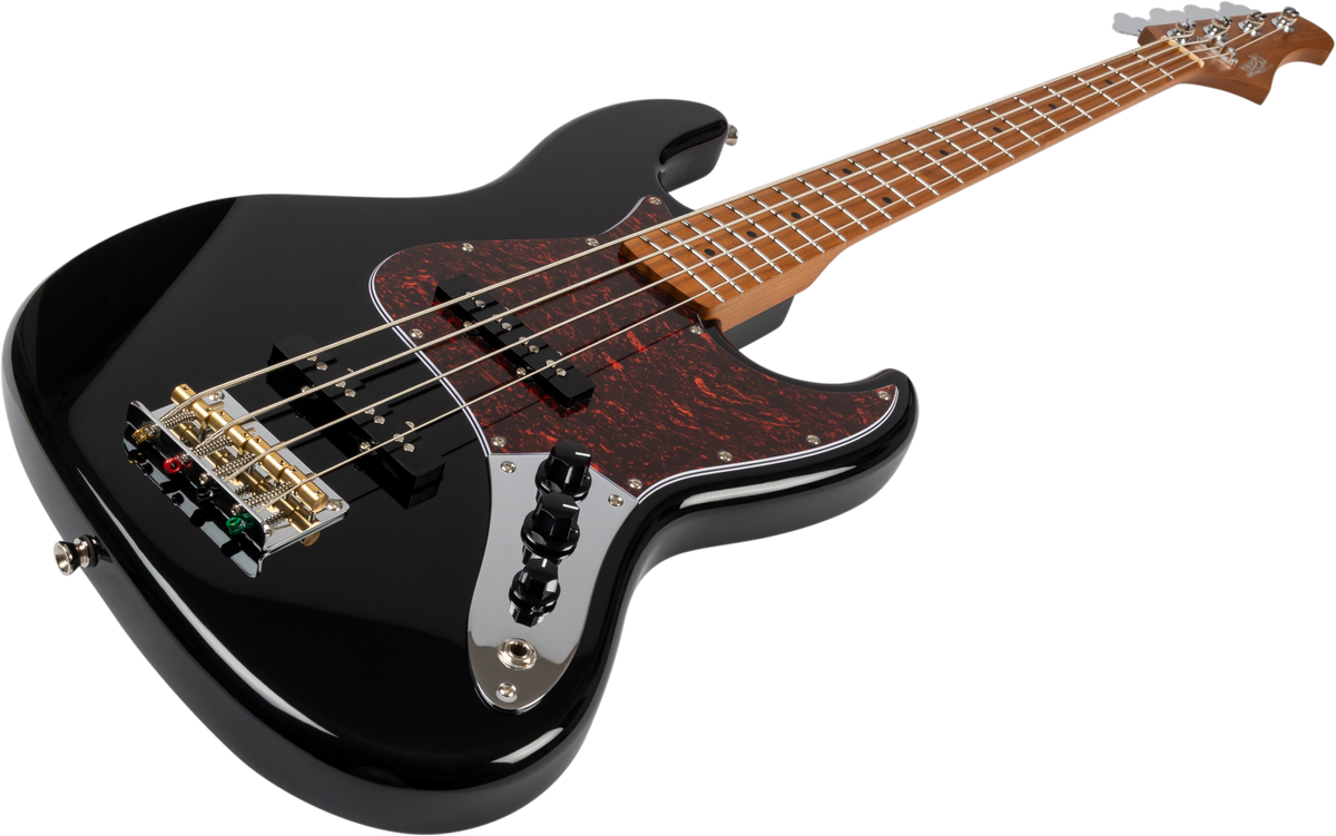 JET Guitars JJB-300 BK – elektrische basgitaar – JB-stijl Bas Zwart, palissander toets