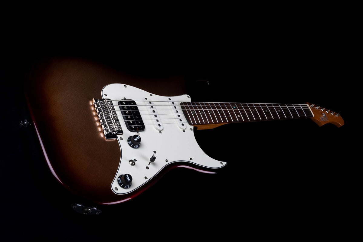 JET Guitars JS-40 Metallic Burst – elektrische gitaar – S-stijl HSS Metallic Burst, palissander toets