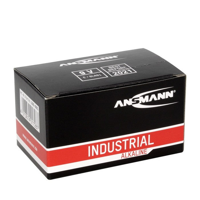 Ansmann Alkaline Industrial Alkaline 9V-Block 10-pcs – batterij