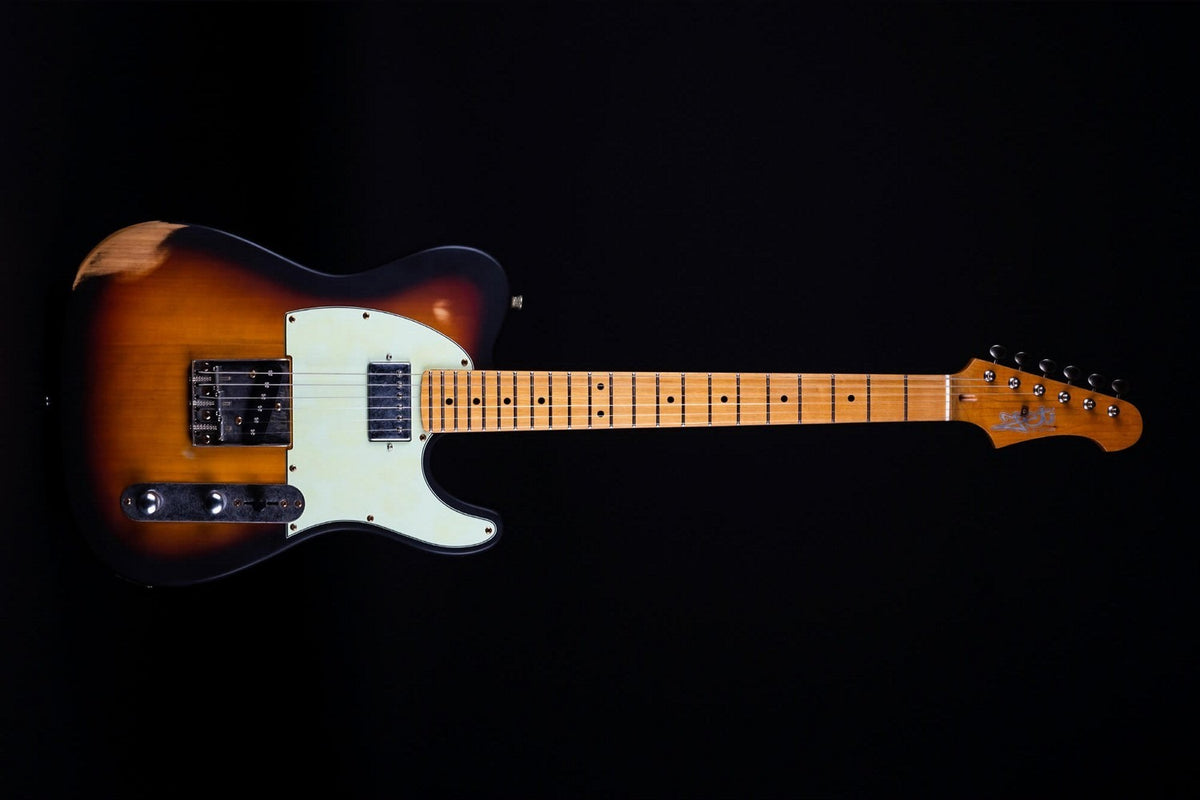 JET Guitars JT-350 RLC SB – elektrische gitaar – T-stijl SH Sunburst 'relic'