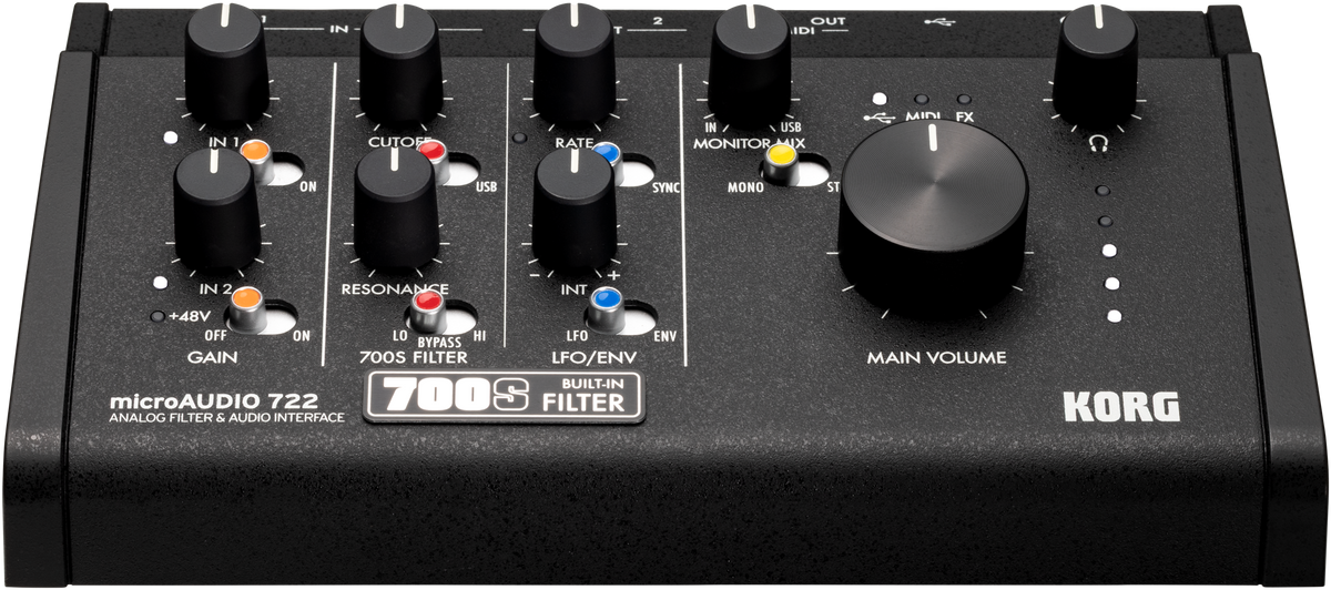 Korg Audio Interface, microAUDIO722, 2 In / 2 Out, 24-bit/192 kHz, USB-C, Filter