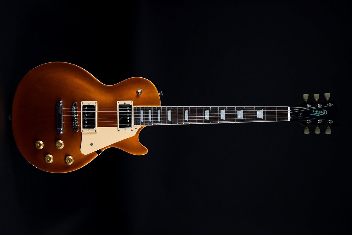JET Guitars JL-500 GD – elektrische gitaar – L-stijl HH Goldtop palissander toets
