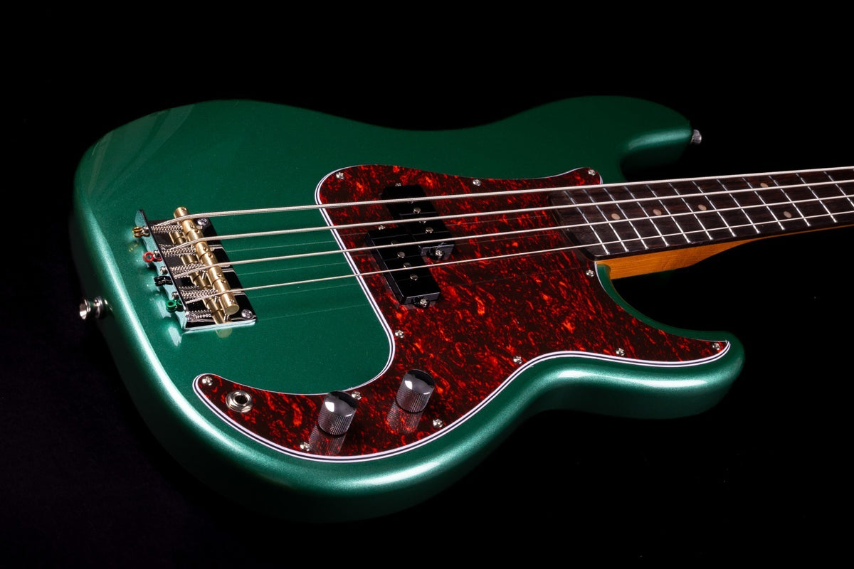 JET Guitars JPB-300 SG R – elektrische basgitaar – PB-stijl Bas Groen, palissander toets