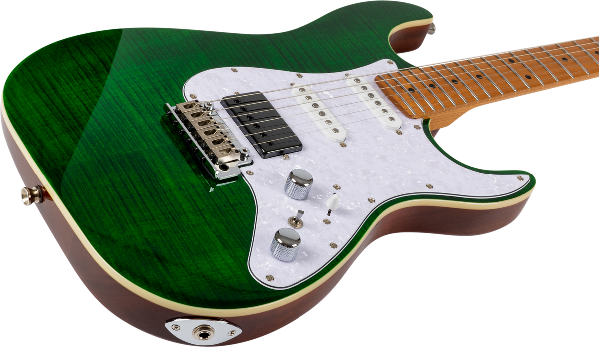 JET Guitars JS-600 TGR – elektrische gitaar – S-stijl HSS transp. Groen