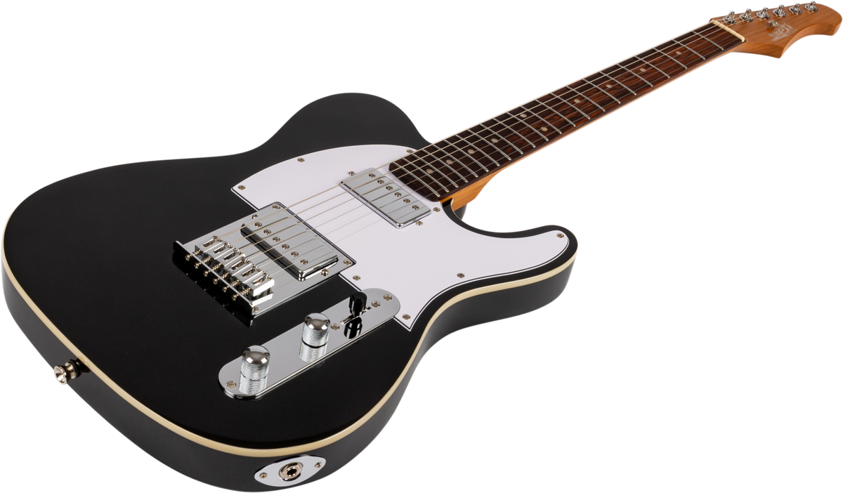 JET Guitars JT-350 BKM H – elektrische gitaar – T-stijl HH Zwart, palissander toets
