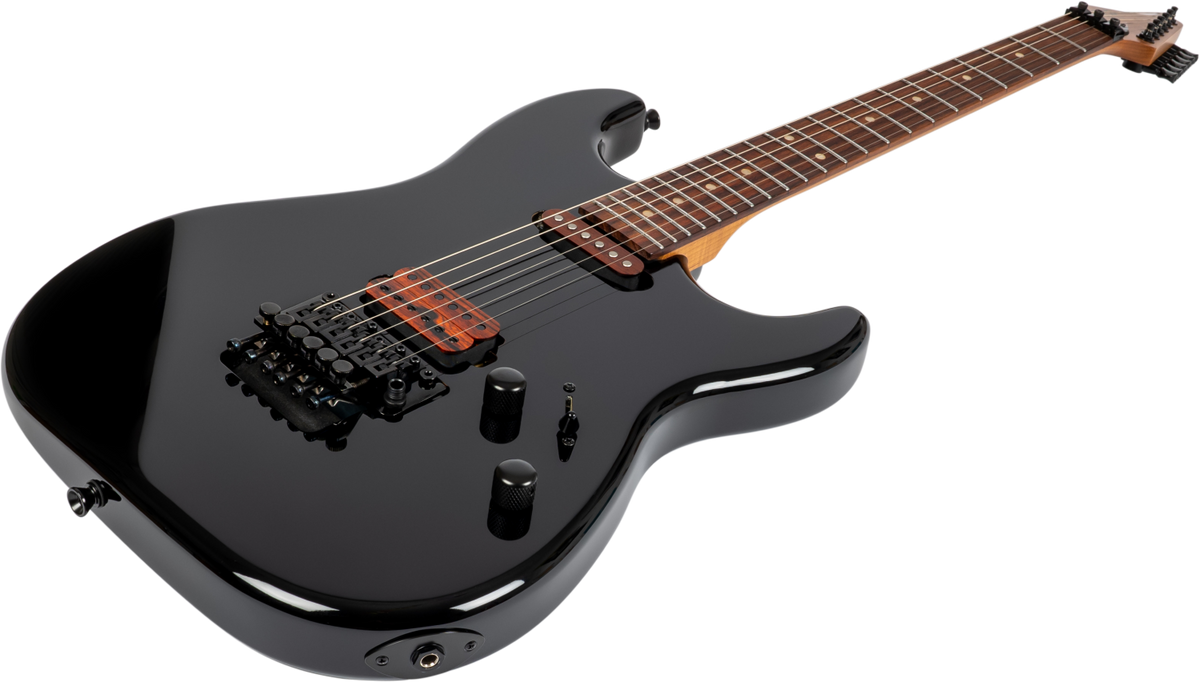 JET Guitars JS-800 BKW HS – elektrische gitaar – S-stijl Zwart, palissander toets