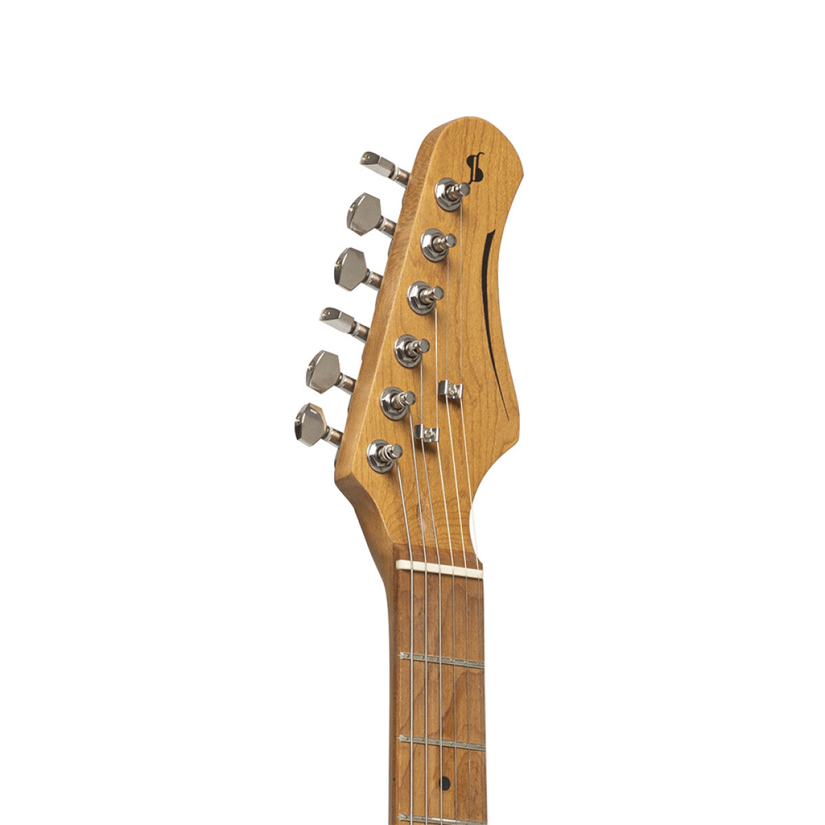 Stagg SES-55 BLK S-style elektrische gitaar Glanzend zwart