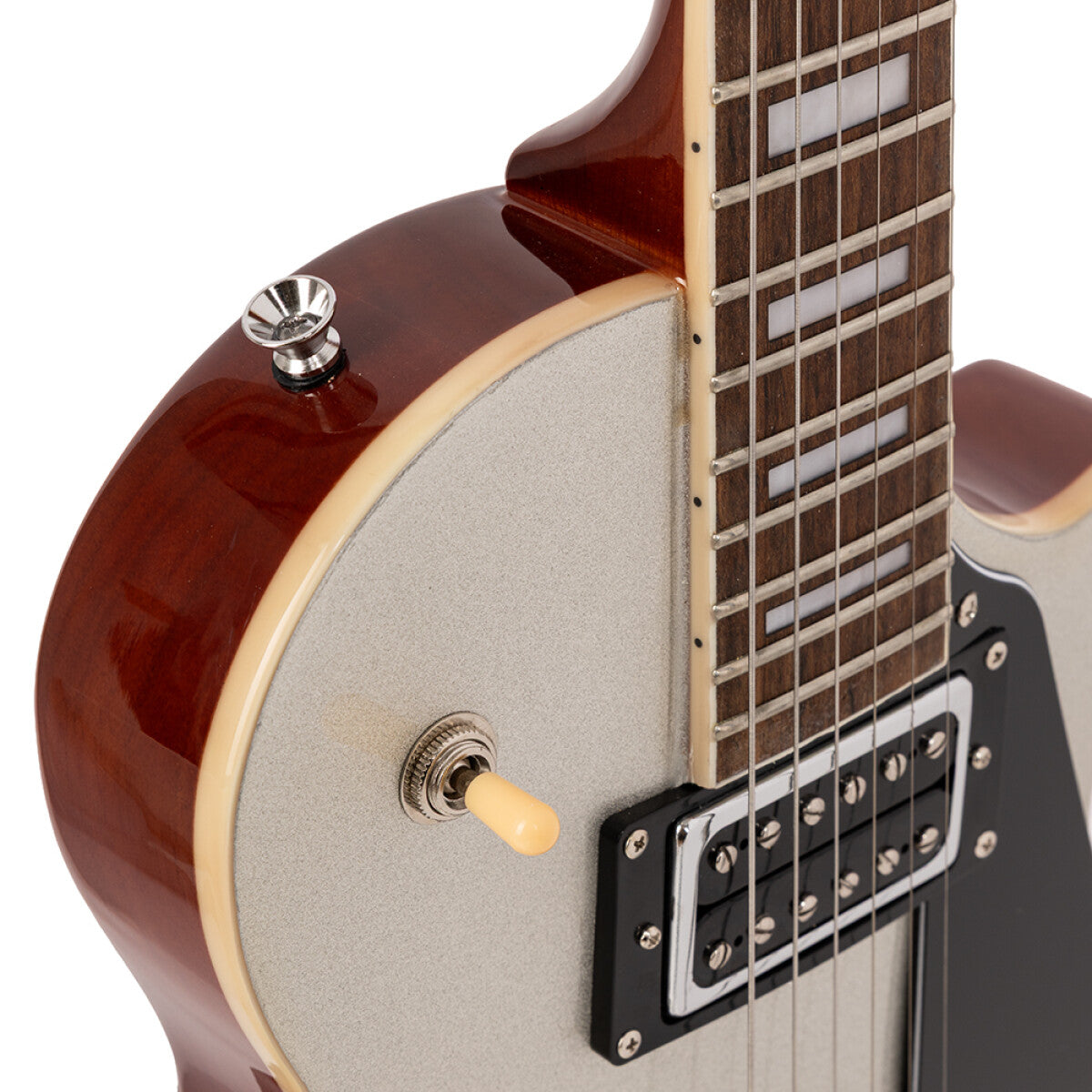 Stagg SEL-STD SILVER elektrische gitaar Silver Top