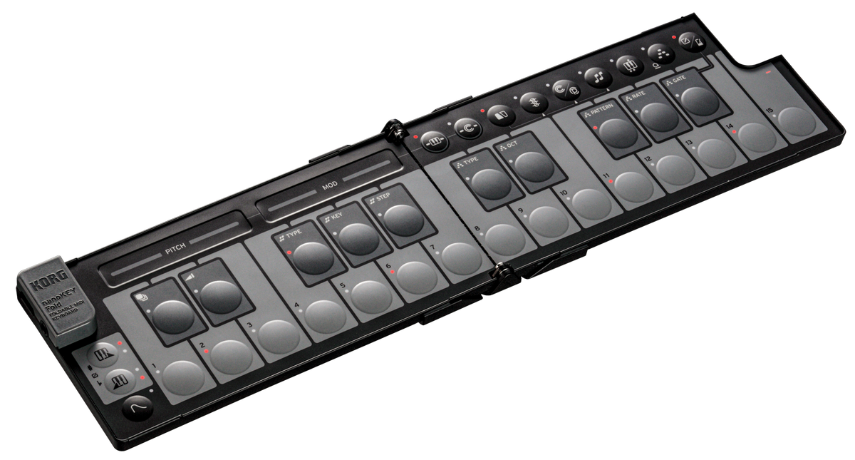 Korg USB-Controller, nanoKEY Fold, 25 Tasten, klappbar, schwarz