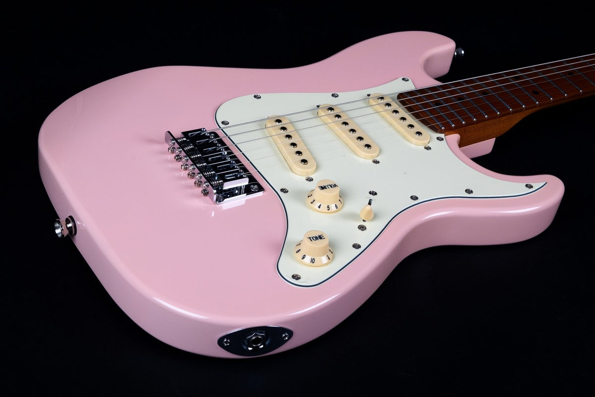 JET Guitars JS-300 MINI PK – elektrische gitaar – MINI S-stijl SSS Schelp Roze