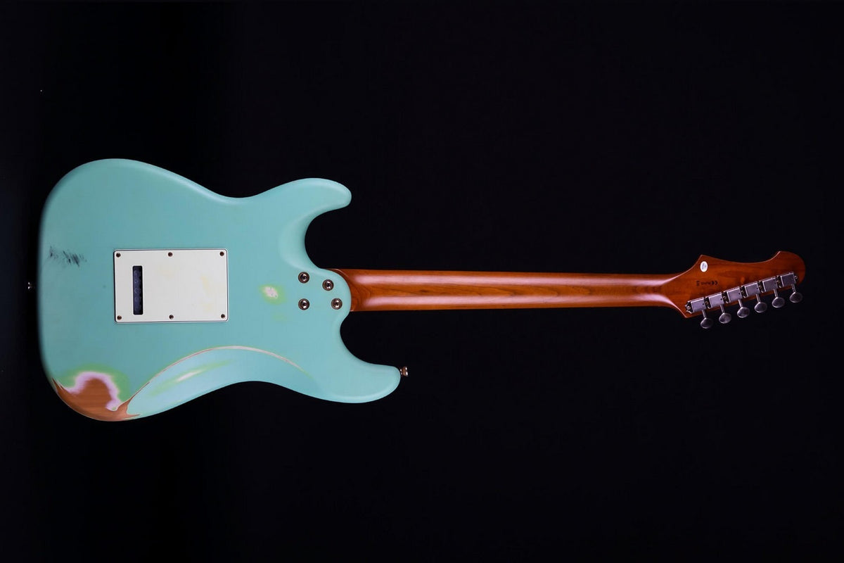 JET Guitars JS-400 RLC SFG – elektrische gitaar – S-stijl HSS 'relic' Zeegroen