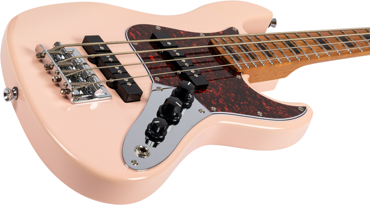 JET Guitars JB-300 PK – elektrische basgitaar – Reisbas, Shell Pink