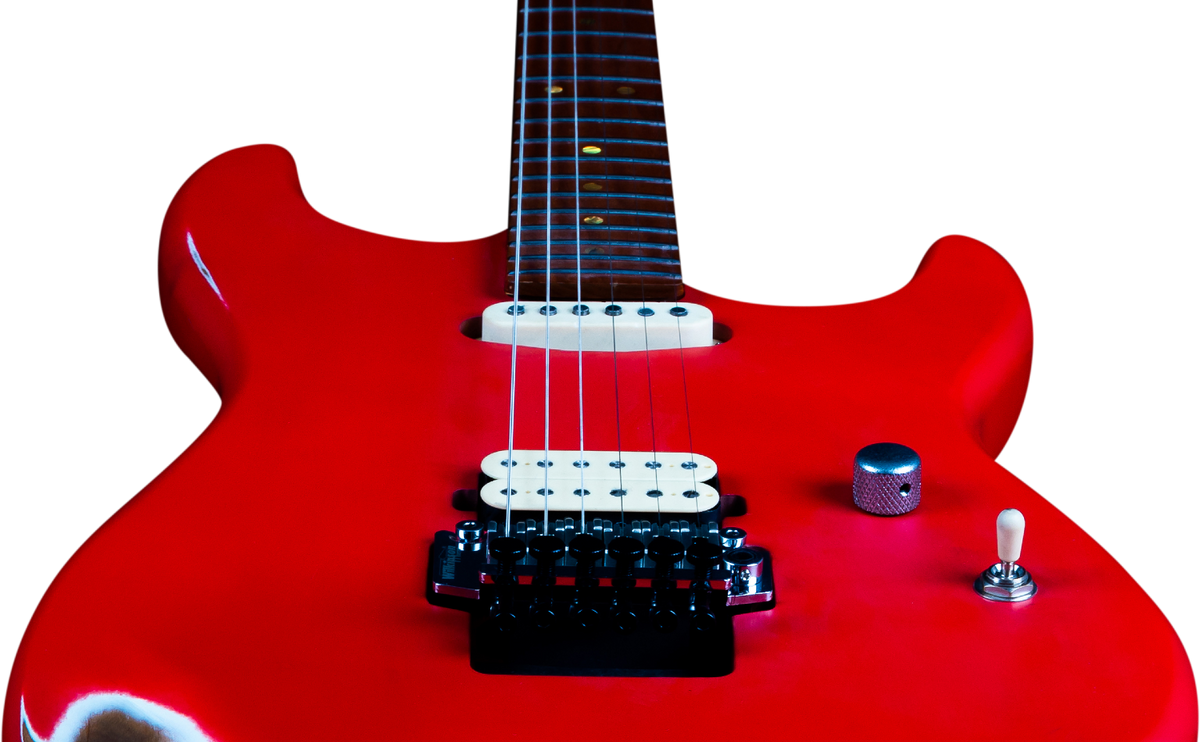 JET Guitars JS-850 RLC, S-style Red 'relic' – elektrische gitaar – S-stijl Rood 'relic'